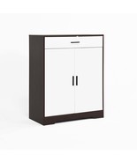 Freestanding Wooden Shoe Cabinet - 4-Tier Organizer, Walnut Finish - $2,961.07 MXN