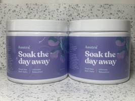 Asutra Soak The Day Away Dead Sea Bath Salts Relaxation 16 oz Lavender Chamomile - £4.69 GBP