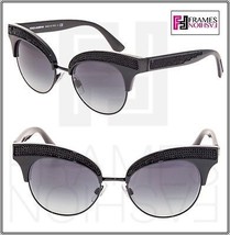 DOLCE &amp; GABBANA 6109 Sequin Shiny Black Gradient Cat Eye Sunglass DG6109 Women - £187.48 GBP