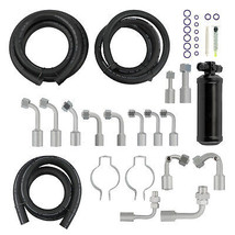 Universal 134a Air Conditioning Hose Kit O-Ring Fittings Drier AC Hose Assembly - £111.58 GBP