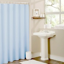 Light Blue Heavy Duty Magnetized Shower Curtain Liner Mildew Resistant - $175.01 MXN