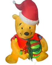 Gemmy Inflatable Winnie The Pooh Christmas Airblown Lighted Yard Decor 3.5’ Rare - £103.52 GBP