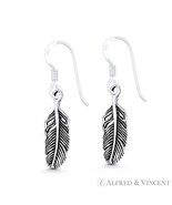 Plucked Birds Wing Feather Charm 925 Sterling Silver Dangling Hook Boho ... - $405.10 MXN