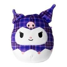 Squishmallows Kuromi Hello Kitty Sanrio Characters 8&quot; Plaid Plush Doll New W Tag - £14.53 GBP