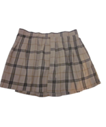 SHEIN Curve Womens  Skirt Size 1XL Plaid Pleated Brown Black 100% Polyes... - £7.08 GBP
