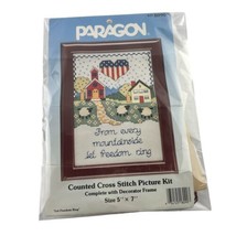 Paragon Counted Cross Stitch Partial Kit 8090 Let Freedom Ring Patriotic - £9.93 GBP