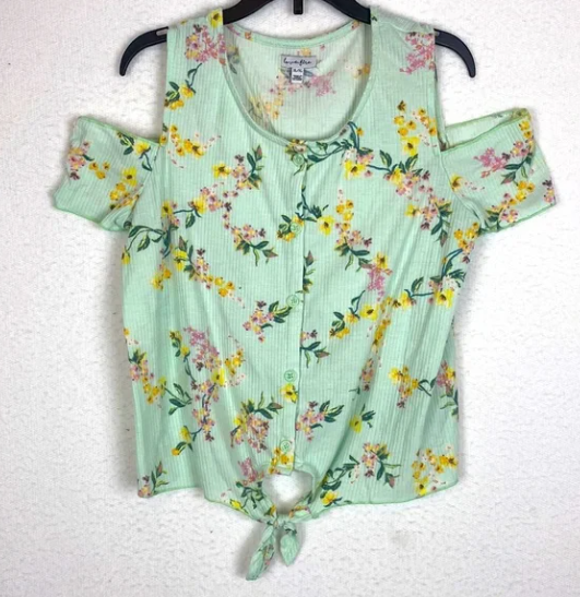 Love,Fire girls kids floral t-shirt size XL - $4.00