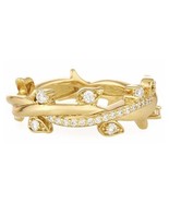 $3,400 PP Penny Preville 18K Yellow Gold Diamond Interlocking Leaf Ring ... - £2,064.89 GBP
