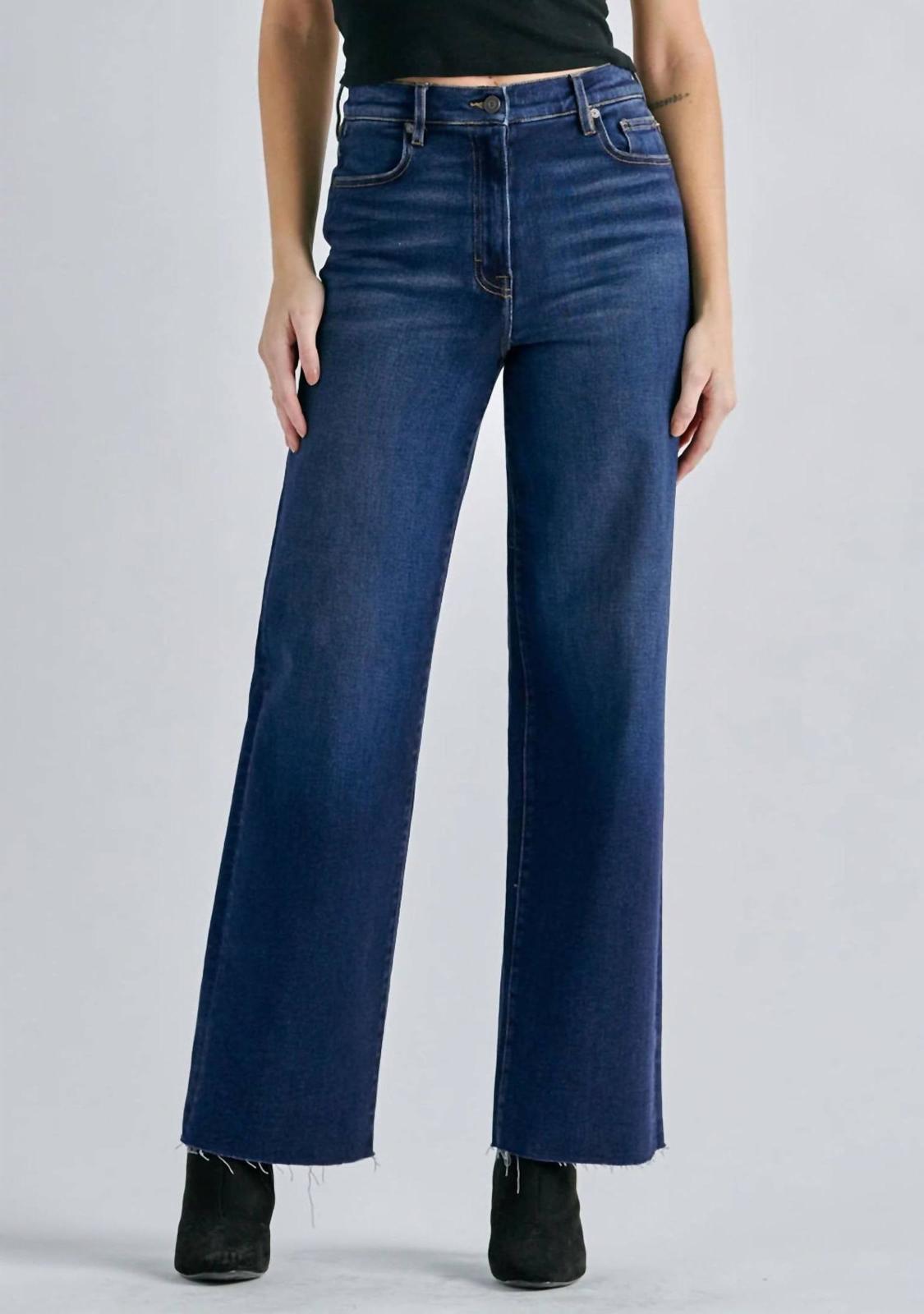 Hidden High Rise Dad Jean Dark Blue - $56.00