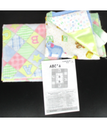 Unfinished Kit Quilt Top Baby ABC&#39;s Cozy Flannel 36x35 - $31.11 CAD