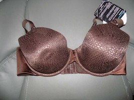 Vanity Fair Seal Brown Zoned-In Support Underwire Full Coverage Size 40D... - £22.93 GBP