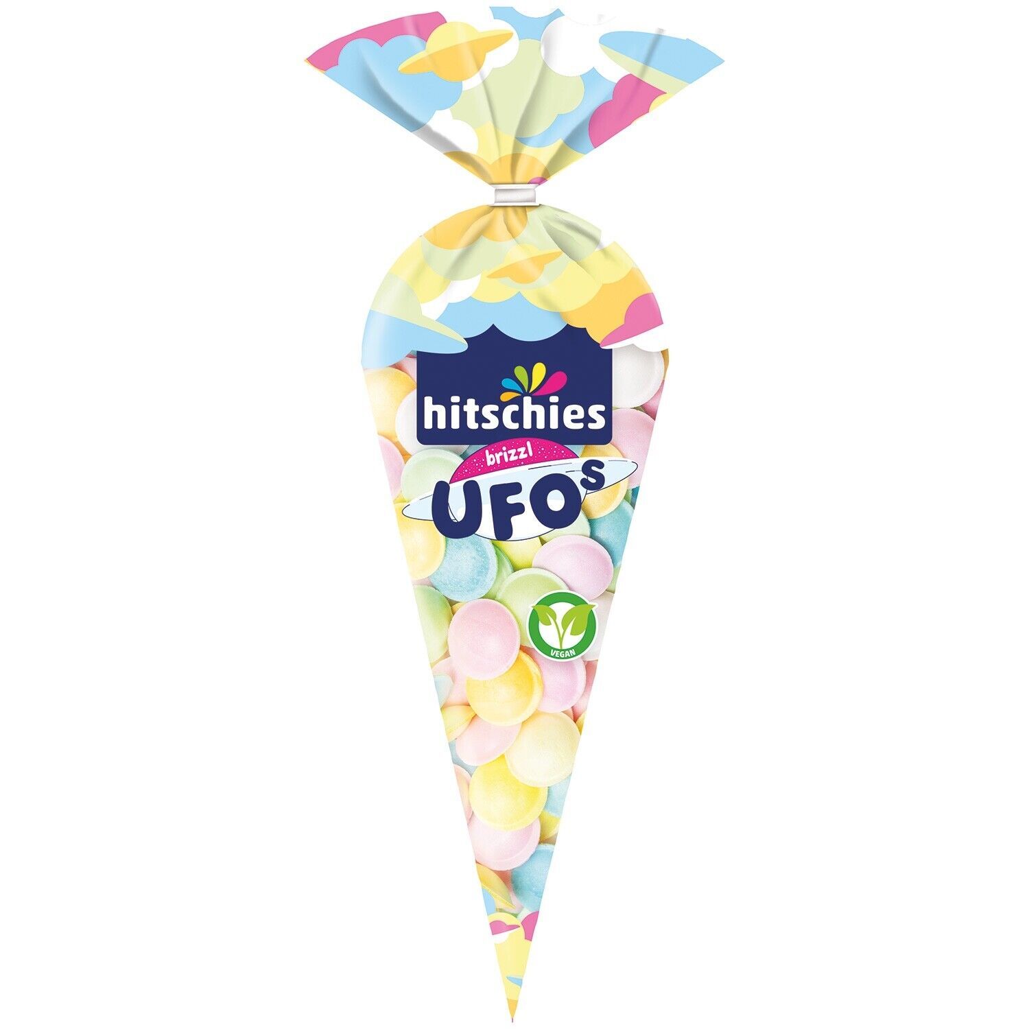 Hitschler Hitschies UFOs effervescent filling candy 75g/1 tote  -FREE SHIPPING
