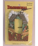 New Dimensional Hand Painted Wall Switch Plate Country Cottage Bird Hous... - $168.52 MXN