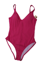 Nwt Womens One Piece Swimsuit Bright Pink Cable Pattern La Blanca Size 16 Padded - £14.38 GBP