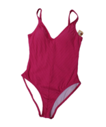 NWT WOMENS ONE PIECE SWIMSUIT BRIGHT PINK CABLE PATTERN LA BLANCA SIZE 1... - £14.18 GBP