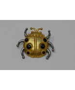 Jonette Jewelry Company JJ Two Tone Egyptian Scarab Ladybug Pin Brooch RARE - £22.80 GBP