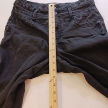 LEI 3-Button High Waist Junior Gilrs Black Denim Jeans Tapered Legs Size 15 image 14