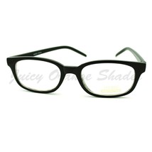 Clear Lens Optical Frame Eyeglasses Oval Rectangular Shape Black - £8.50 GBP
