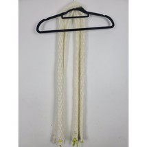 Lole Scarf Womens Off White Yellow Ribbon Loose Knit 70In Long 8 inch Wi... - £15.02 GBP