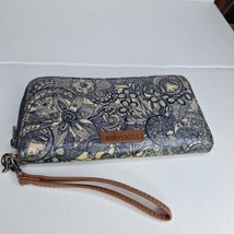 NWOT Sakroots Zip Around Floral Wallet 14 Card Slots Bills And Coin Larg... - ₹1,818.07 INR