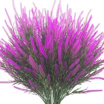 Artificial Lavender Flowers 12 Bundles Outdoor Uv Resistant Fake Flowers... - £31.85 GBP