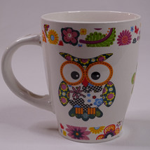 Trisa Cute Patchwork Owl Coffee Mug Without Spoon Colorful Cup Ceramic 8... - £7.64 GBP