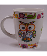 Trisa Cute Patchwork Owl Coffee Mug Without Spoon Colorful Cup Ceramic 8... - £7.71 GBP