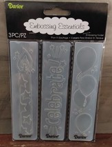 Darice Embossing Folders 3pc Celebrate Candle Paper Crafting Card Making... - £7.46 GBP