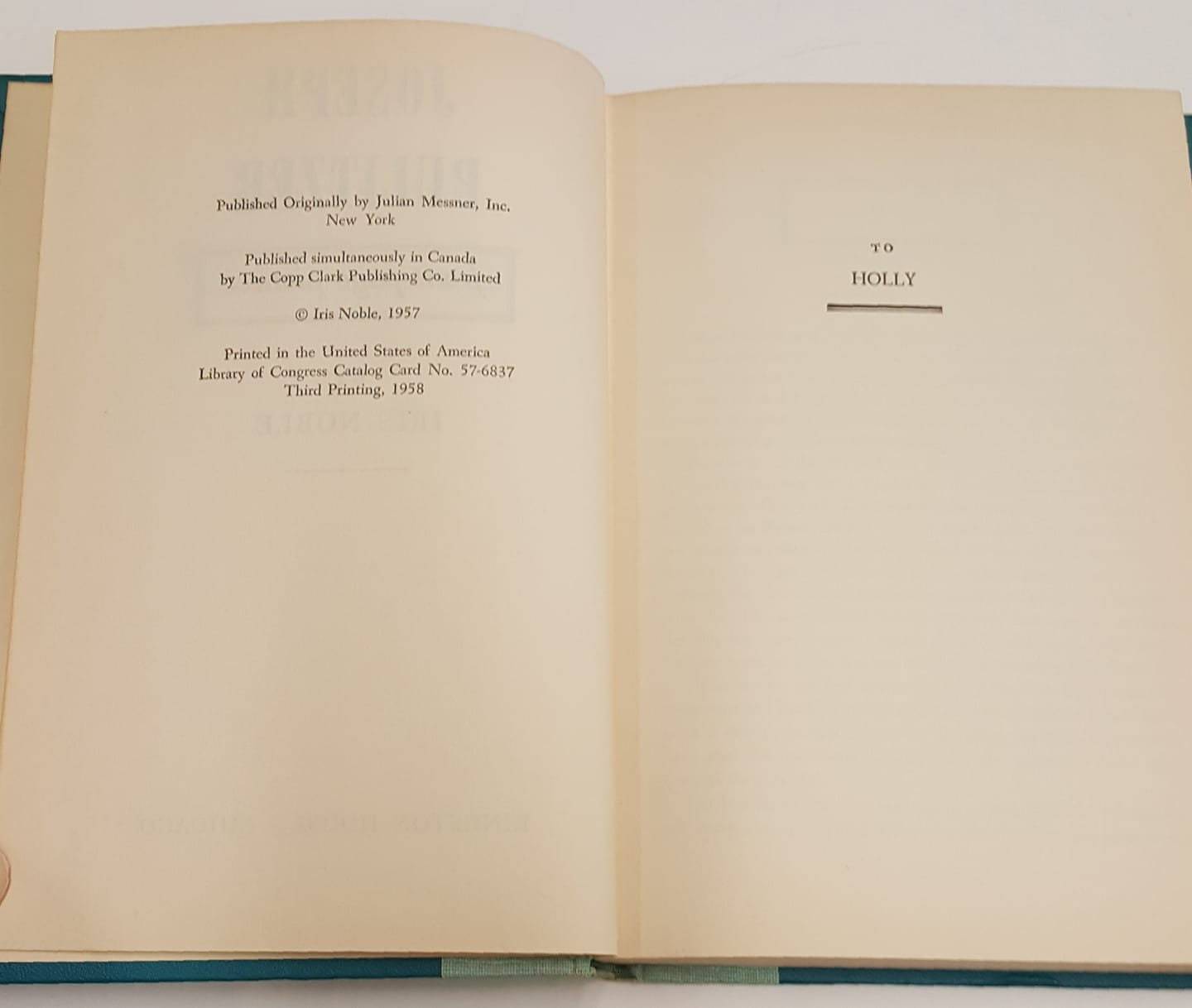 Joseph Pulitzer, Front Page Pioneer by Iris Noble - 1950s Vintage Book - Hardcov Item image 4