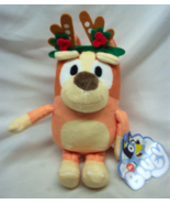 Bluey BINGO DOGHOLIDAY ANTLERS 7&quot; Plush STUFFED ANIMAL Clip Toy Christma... - $310.45 MXN