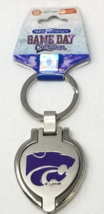 Kansas State Wildcats Keychain Purple Logo Silver Metal Vintage - £10.04 GBP