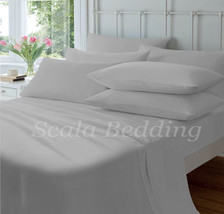 15 &quot; Pocket Silver Sheet Set Egyptian Cotton Bedding 600 TC choose  Size - £59.94 GBP