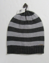 Michael Kors Slouchy Beanie Hat Derby Grey Striped - $19.99