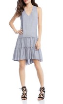 Karen Kane Ruffle Hem Dress, Stripe Size Large - £18.94 GBP