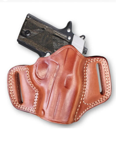 Fits SIG SAUER P938 Handmade Leather Belt Holster Open Top #1098# RH - $49.49