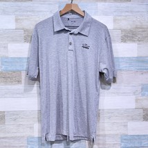 The Dunes Golf Myrtle Beach Jersey Polo Shirt Gray Adidas Climalite Mens Large - £38.98 GBP