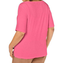 Karen Scott Womens Plus Studded Casual Top Size 1X Color Steel Rose - $27.58