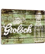 Grolsch Holland Beer Logo Retro Weathered Wall Decor Bar Man Cave Metal ... - £9.39 GBP