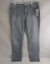 NWT Liz Claiborne City Skinny Gray Distressed Jeans Size 12 - £10.71 GBP