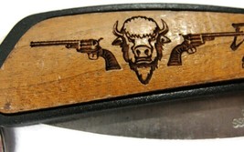 Vintage Woodsman &quot;Tony&quot; Name Deadwood South Dakota Pocket Knife Buffalo Guns - £23.26 GBP