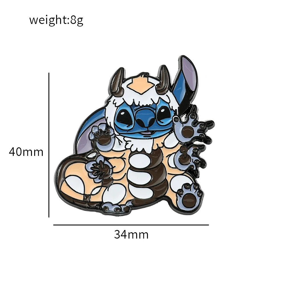 Stitch Lapel Pins for Backpack Accessories Cartoon Lilo -Stitch Enamel Pins - $1.68