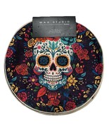 Max Studio Sugar Skull Placemats Day of the Dead Floral Round Metallic S... - $34.03 CAD