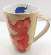 Fun Elephants China Mug Cup Coffee Tea Cocoa Oversize 18 oz Made in India - £21.96 GBP