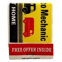 Auto Mechanic Education Advertisement Vintage Matchbook ICS Unused E34m3 - £11.72 GBP