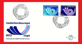 ZAYIX - 1973 Netherlands 504-05 / Mi 1011-12 FDC - Europa - £1.18 GBP