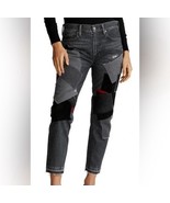 Polo  Ralph Lauren Womens Avery Boyfriend Jeans Patchwork Black Size 31 - $95.86 CAD