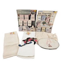 Counted Cross Stitch Fingertip Towel Lot 2 Leisure Arts Leaflets 2 Towels Hoop - £20.97 GBP
