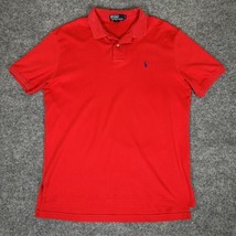 Vintage Polo Ralph Lauren Shirt Mens Large Red Short Sleeve Soft Cotton ... - £10.98 GBP