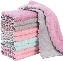 10Pack Kitchen Cloth Dish Towels,Super Absorbent Coral Velvet Dishtowels,Nonstic - £5.64 GBP