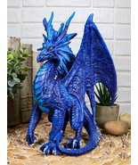 Ruth Thompson Fantasy Blue Check Mate Dragon With Majestic Horns Statue ... - $898.80 MXN